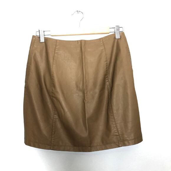 Free People Oh Snap Vegan Leather Button Front 6 - Picture 7 of 10